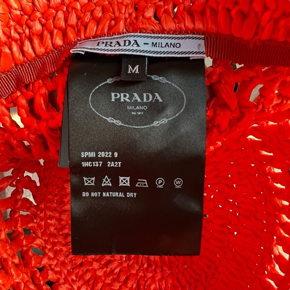 Prada Crochet Raffia Bucket Hat - Picture 6 of 8